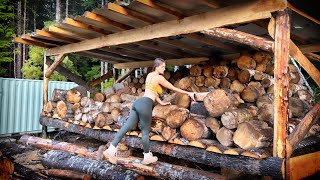 BUILDING a HUGE WOODSHED  1 YEAR of WOOD  Raw amp Unfiltered  SPEARFISHING DEEP for FOOD  EP 176 [upl. by Ley40]