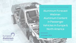 Aluminium Forecast Webinar Aluminium Content in Passenger Vehicles in Europe amp North America [upl. by Siskind]