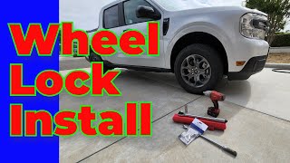 Wheel Locks installation  Its easy with the proper tools 2022 Ford Maverick [upl. by Aihsatal573]