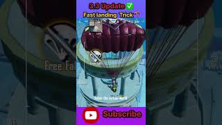 Fast landing 33 update trick ✅😂 bgmi pubgmobile tricks viral shorts [upl. by Allebasi]