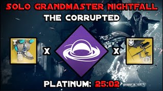 Solo Grandmaster Nightfall  The Corrupted  Void Titan Destiny 2 [upl. by Erodaeht]