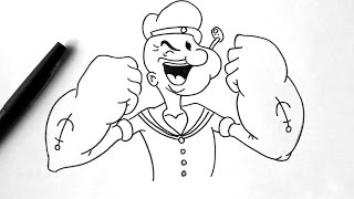 Comment dessiner Popeye [upl. by Eisserc569]