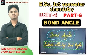 L6 Bond angle  Bond angle bsc 1st sem chemistry  BSc 1st sem chemistry bsc bscchemistry [upl. by Castor]