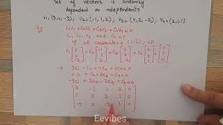 Linearly Dependent Vectors  Example of Linearly Dependent Vectors [upl. by Yelhs564]