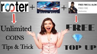 How to earning for rooter app in Sri Lanka  Unlimited Tips amp Trick Free Fire diamond FREE TOP UP [upl. by Krock]