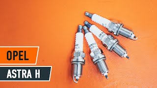 How to change spark plug on OPEL ASTRA H Saloon TUTORIAL AUTODOC [upl. by Noside]