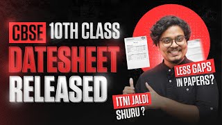 CBSE DATESHEET 2024 Released   10th amp 12th Boards DATESHEET is HERE [upl. by Elaen]