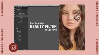 SPARKAR TUTORIAL  Beauty FilterMaskInstagram Filter [upl. by Ydaj]