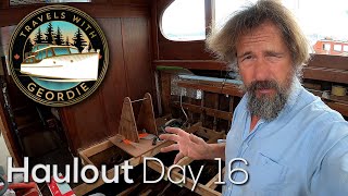 Haulout Day 16  244  Boat Life  Living aboard a wooden boat  Travels With Geordie [upl. by Pasahow377]