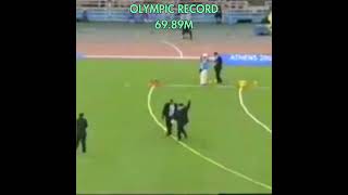 OLYMPIC DISCUS RECORD🔥 [upl. by Ataeb]