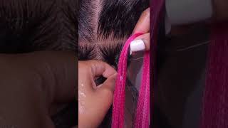 How to do knotless braids tutorial [upl. by Nereil172]