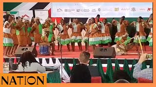 Mathare 4A JSS students perform Kisii folk song at Kenya Music Festival in Eldoret [upl. by Ardell813]