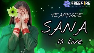 🔴FREE FIRE LIVE CUSTOM ROOM GIVEAWAY  FF LIVE TEAM CODE GIVEAWAY  FF LIVE GIVEAWAY SANA LIVE [upl. by Eirene]