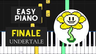 Finale EASY Piano Tutorial  Undertale [upl. by Llerrom]