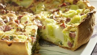 Recette  Quiche poireaux lardons [upl. by Introc]