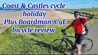 Boardman hybrid 89E Electric bicycle test amp 8 other cyclists on Coast amp Castles cycling holiday UK [upl. by Yleik]