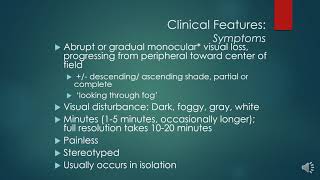 Amaurosis Fugax Diagnosis and Management [upl. by Cordelia]