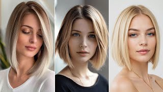 Rejuvenece Al Instante Estilos Y Cortes De Cabello Media Melena 💇‍♀️2024 Blunt Cuts And Blunt Bobs [upl. by Peder]