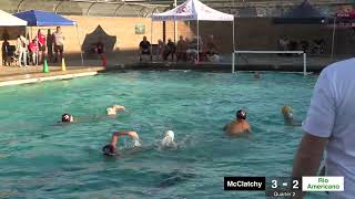 Boys Water Polo Jr Varsity Tournament at McClatchy High School Rio vs McClatchy October 5 2024 [upl. by Namzed]