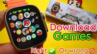 How To Download Games in T800 Ultra Smartwatch  Download Games in Smartwatch  T800  T900 Games [upl. by Norvall]