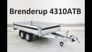 Brenderup 4310ATB 2000  dobbeltakslet ladtrailer boogietrailer entreprenør trailer [upl. by Alia821]