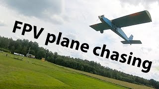 FPV drone chasing RC plane [upl. by Ponce]