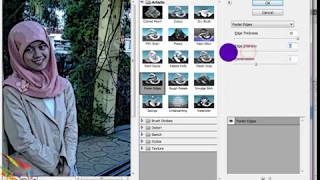 Photoshop dasar 14 membuat foto menjadi kartun [upl. by Walliw459]
