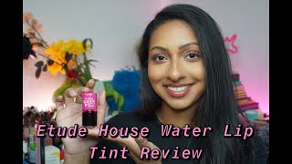 Etude House  Water Lip Tint Review  Strawberry Ade  Nalanie [upl. by Haleehs]