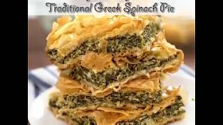 Spanakopita Traditional Greek Spinach Pie [upl. by Fillender]