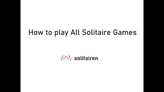 How to play All Solitaire Games  solitaire free online [upl. by Geier]