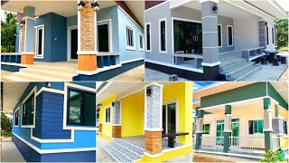 Top 100 House Painting colours Outside 2023  Exterior Wall Paint Color Combinations Ideas [upl. by Artinad]