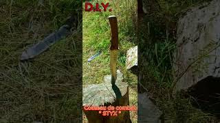 Couteau de combat quot Styx quot  Présentation test couteau forgeron diy survival handforgedknives [upl. by Ledba]