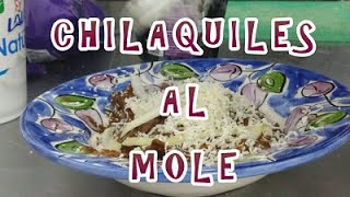 Receta de CHILAQUILES al MOLE super fácil y rápida [upl. by Ahsaya]