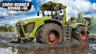 SNOWRUNNER 66 Mit dem XERION auf dem nassen Acker  OFFROAD Simulation [upl. by Wilhide]