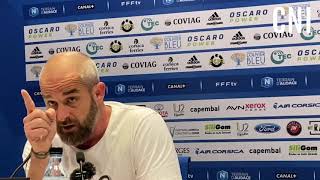 Mathieu Chabert SC Bastia  quotdeux défaites daffilée ne le font pas peurquot [upl. by Adlog]