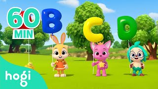 Lets Pop The Alphabet Balloon  ABC Song  More Nursery Rhymes amp Kids Songs  Hogi Pinkfong [upl. by Ashelman915]