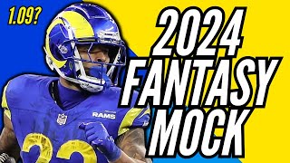 WAYTOOEARLY 2024 Fantasy Football Mock Draft 2 Rounds [upl. by Willumsen]