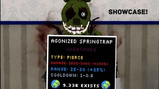 Agonized Springtrap Showcase Five Nights TD [upl. by Tsui]