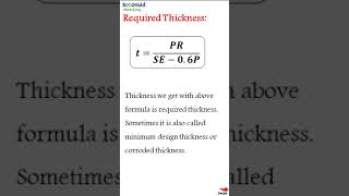 Explained Required Thickness Design Thickness nominal Thickness [upl. by Carolina]