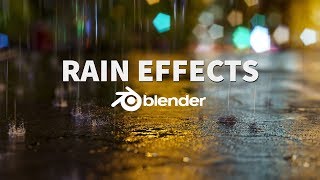 Animated Rain and Splash Effects  Blender 3D Tutorial [upl. by Einaj]