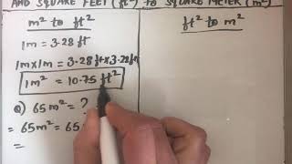 HOW TO CONVERT SQUARE FEET ft2 TO SQUARE METER m2 AND SQUARE METER TO SQUARE FEET [upl. by Eiramrefinnej]