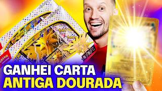 GANHEI CARTA ANTIGA POKEMON DOURADA  CAPITÃO HUNTER CARTAS POKEMON TCG [upl. by Arrakat]