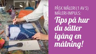 Nr 37  Påsk måleri 1 av 5 Måleriimpuls med Ania  tips på hur du sätter igång en målning [upl. by Wolfgram267]