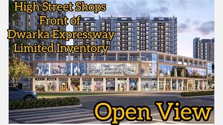 HCBS Auroville Plaza Sector103On Road Commercial Shops infront of Societyrealestate construction [upl. by Blinnie]