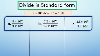 Divide in Standard Form [upl. by Levi]