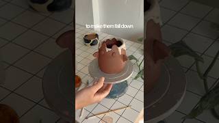 making a handmade ceramic bat cup for Halloween cuteart pottery ceramic [upl. by Aninep798]