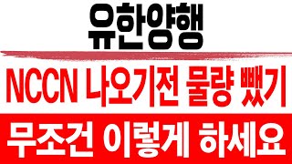 주식 유한양행  NCCN 나오기전 물량 뺐기  유한양행 유한양행주가 유한양행주가전망 유한양행목표가 [upl. by Oecam748]