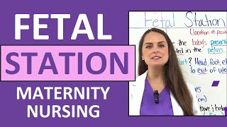 Fetal Station Assessment and Engagement Nursing NCLEX Maternity Review [upl. by Cowie675]