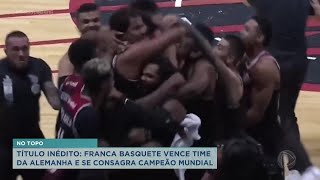 Com cesta no último segundo Franca vence Telekom Bonn e é campeão mundial de basquete [upl. by Annyahs]