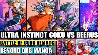 Beyond Dragon Ball Super Mastered Ultra Instinct Goku Vs Beerus Rematch The Ultimate Battle Of Gods [upl. by Anuait]